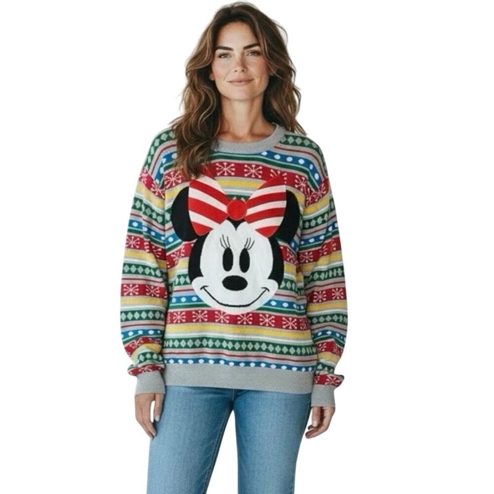 NWT Disney Store Minnie Mouse Holiday Sweater Christmas Women’s Xs